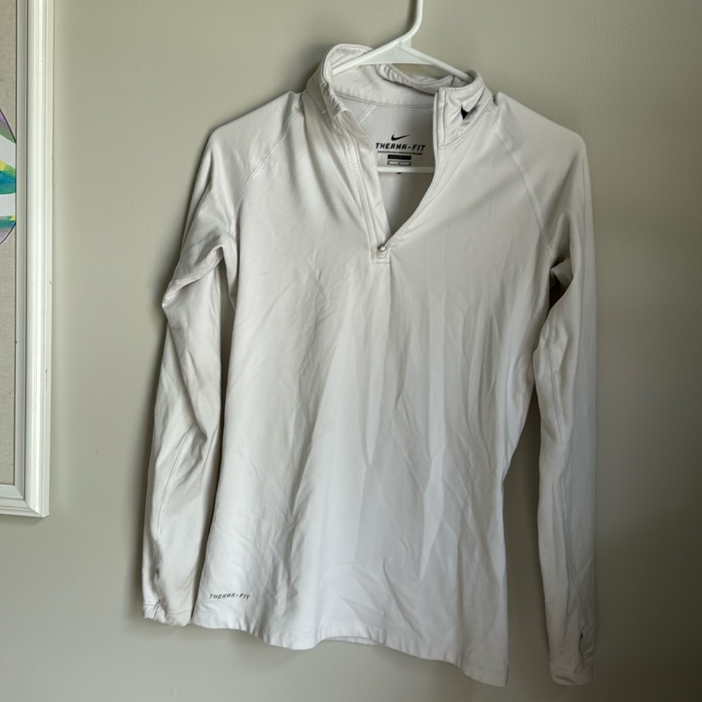 Nike Pro White Therma Fit Long Sleeve